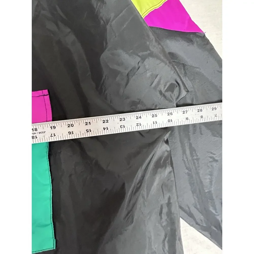 Vintage 80’s 90s Y2K NEON layered color block anorak JACKET 50in 2XL